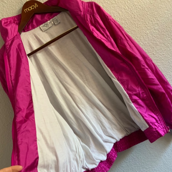 Shimmery Pink Windbreaker Retro Style M - Picture 4 of 6